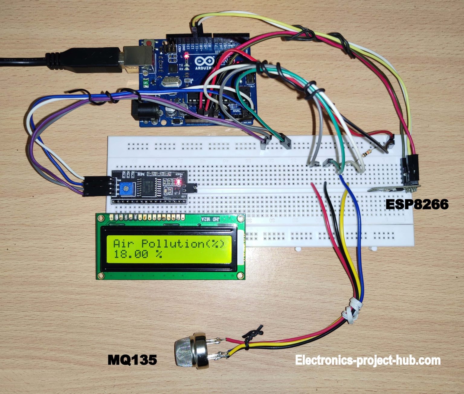 IoT Based Air Pollution Monitoring System Arduino DIY Electronics