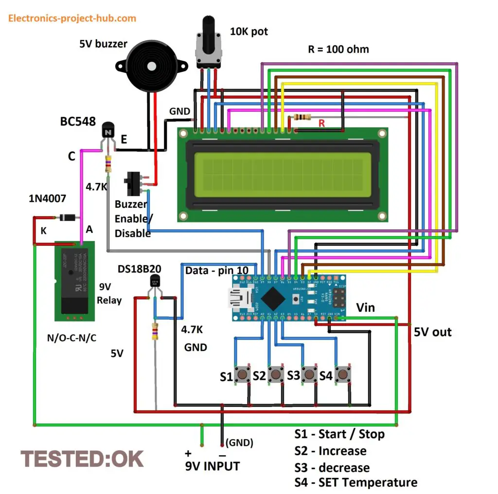 Arduino water heater controller circuit